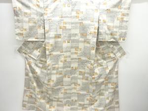 花古典柄織り出し手織り紬着物